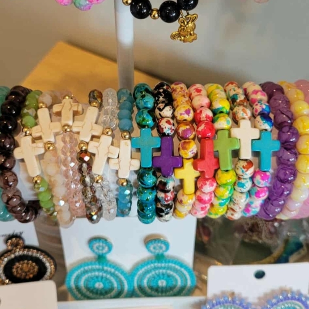 Colorful Beaded Cross Bracelets for Kids